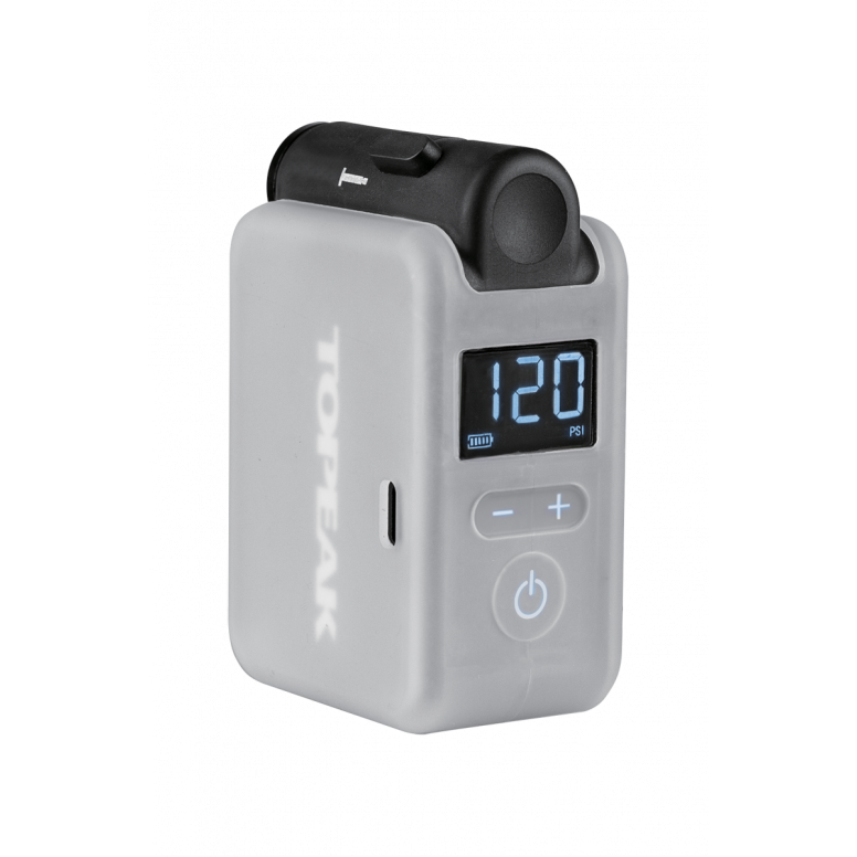 Topeak pomp accucompressor minicompressor e-booster digital afbeelding
