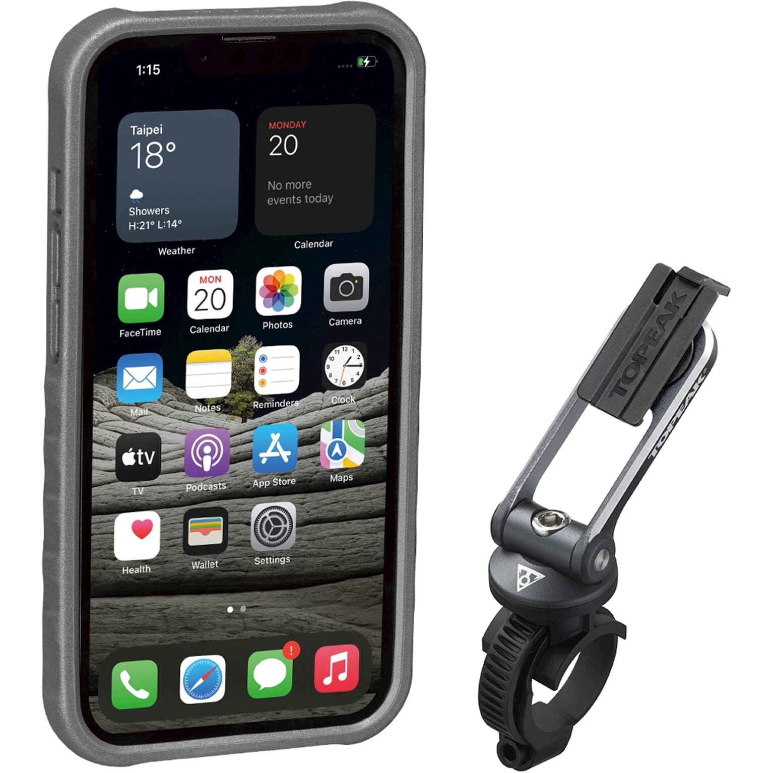 Topeak ridecase iphone 13 incl. bevestiging afbeelding