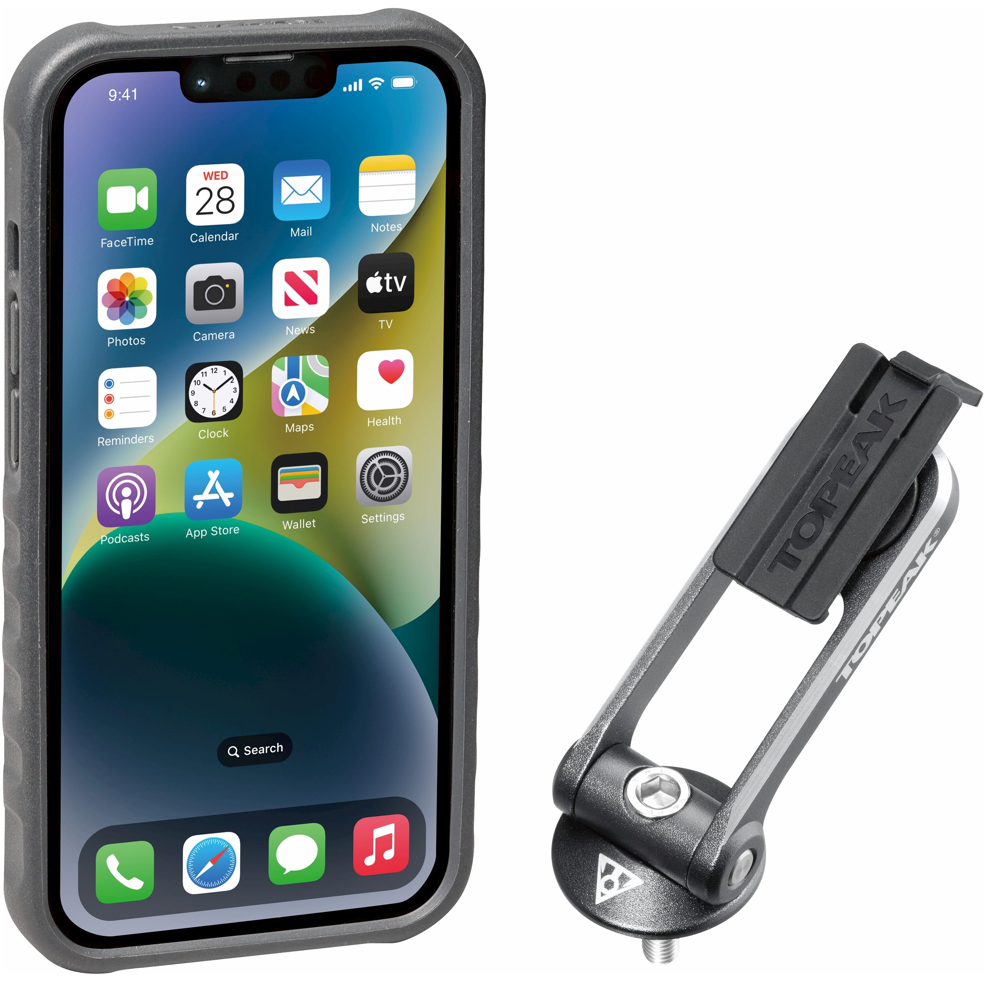 Topeak ridecase iphone 14 plus incl. bevestiging afbeelding