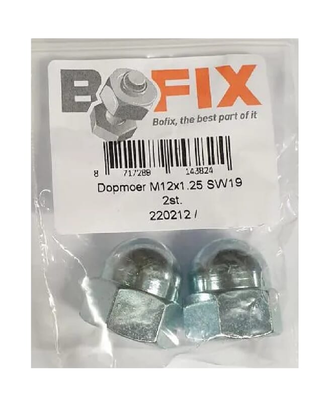 Bofix voorasmoer e-bike m12 x 1.25 met voorwielmotor (2st) afbeelding