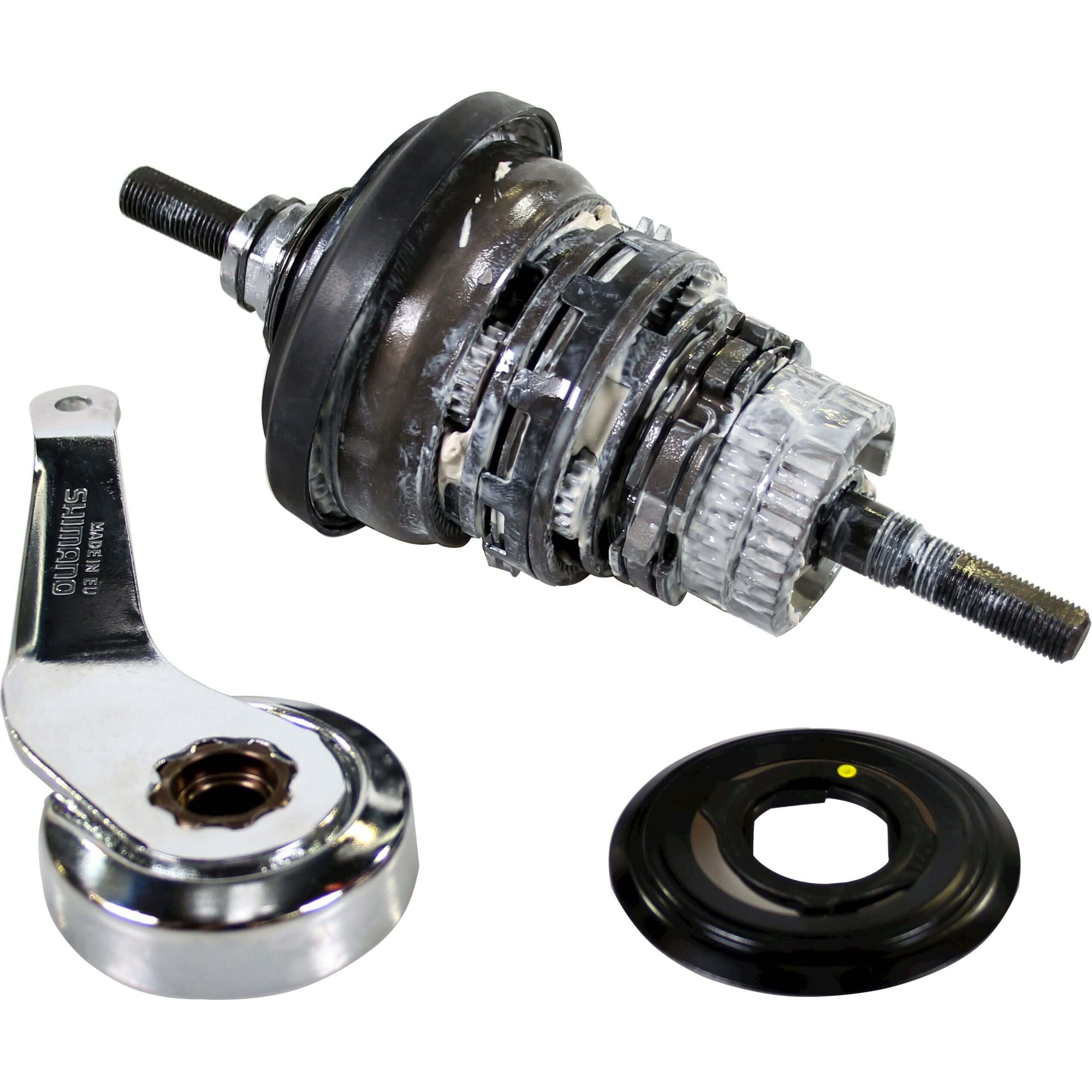Shimano binnenwerk nexus 7v sg-c3001-7c-dx 175mm met remarm afbeelding