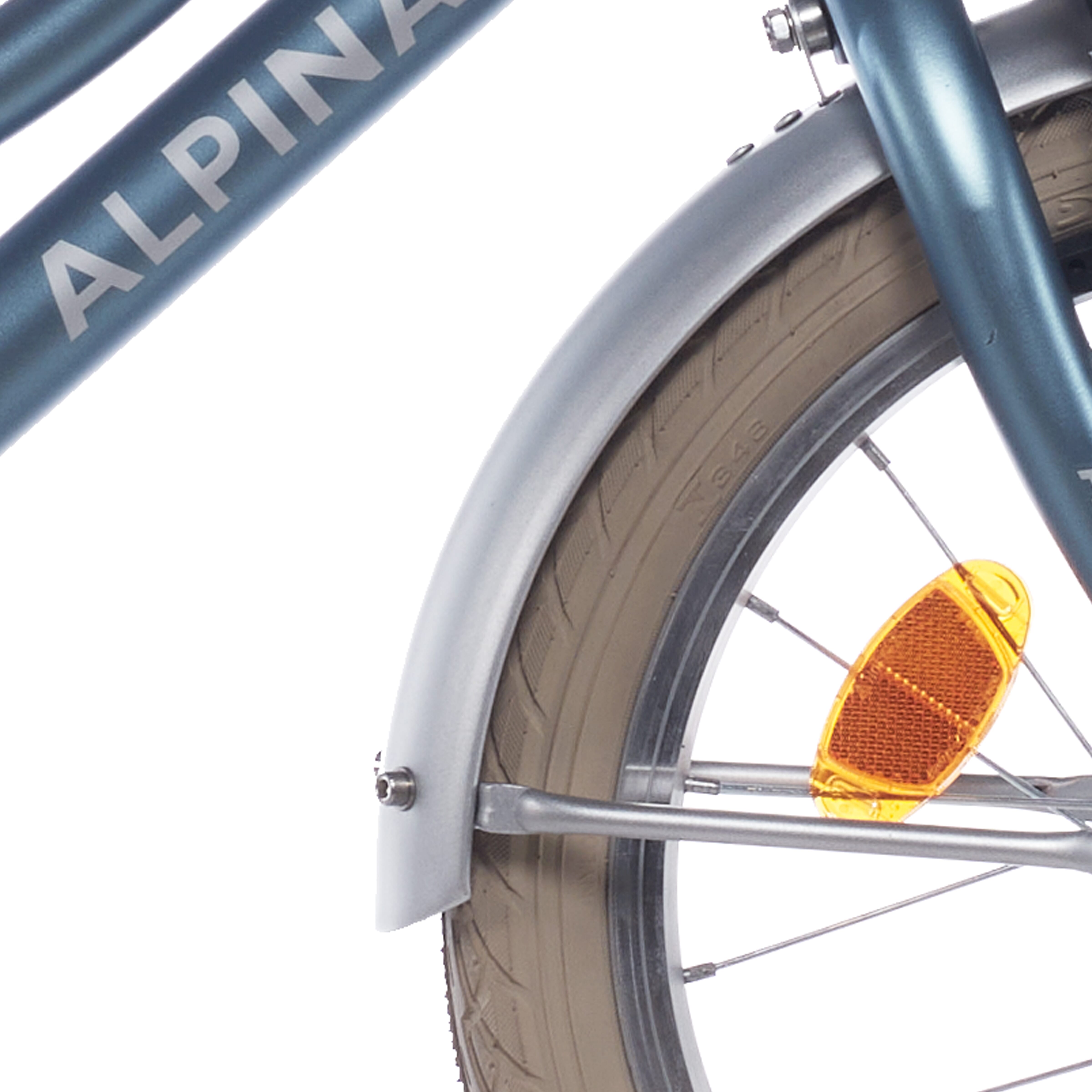 Alpina spatbord set + stang 18 cargo silver matt afbeelding