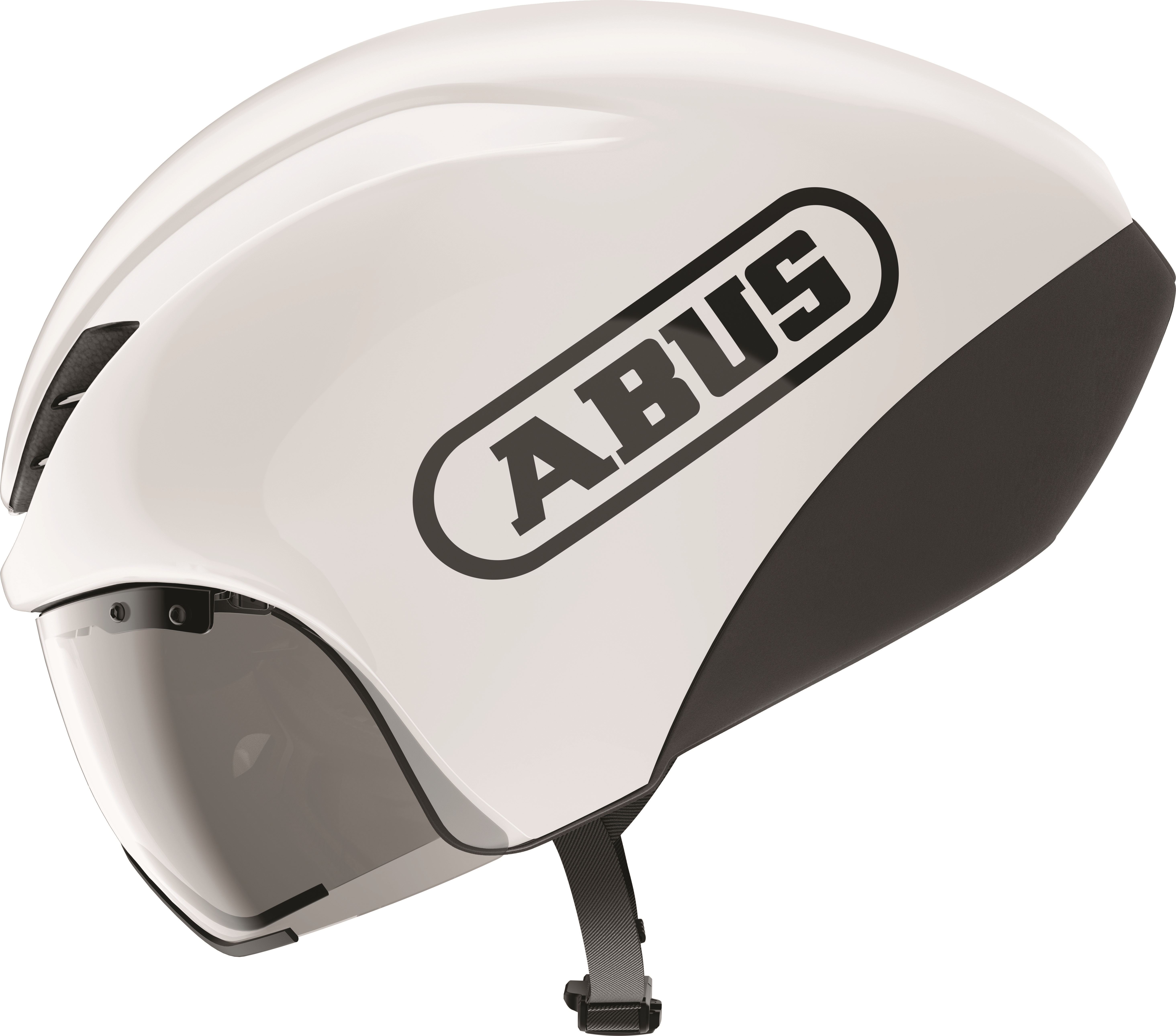Abus helm gamechanger tt 1.1 shiny white l 57-61cm afbeelding
