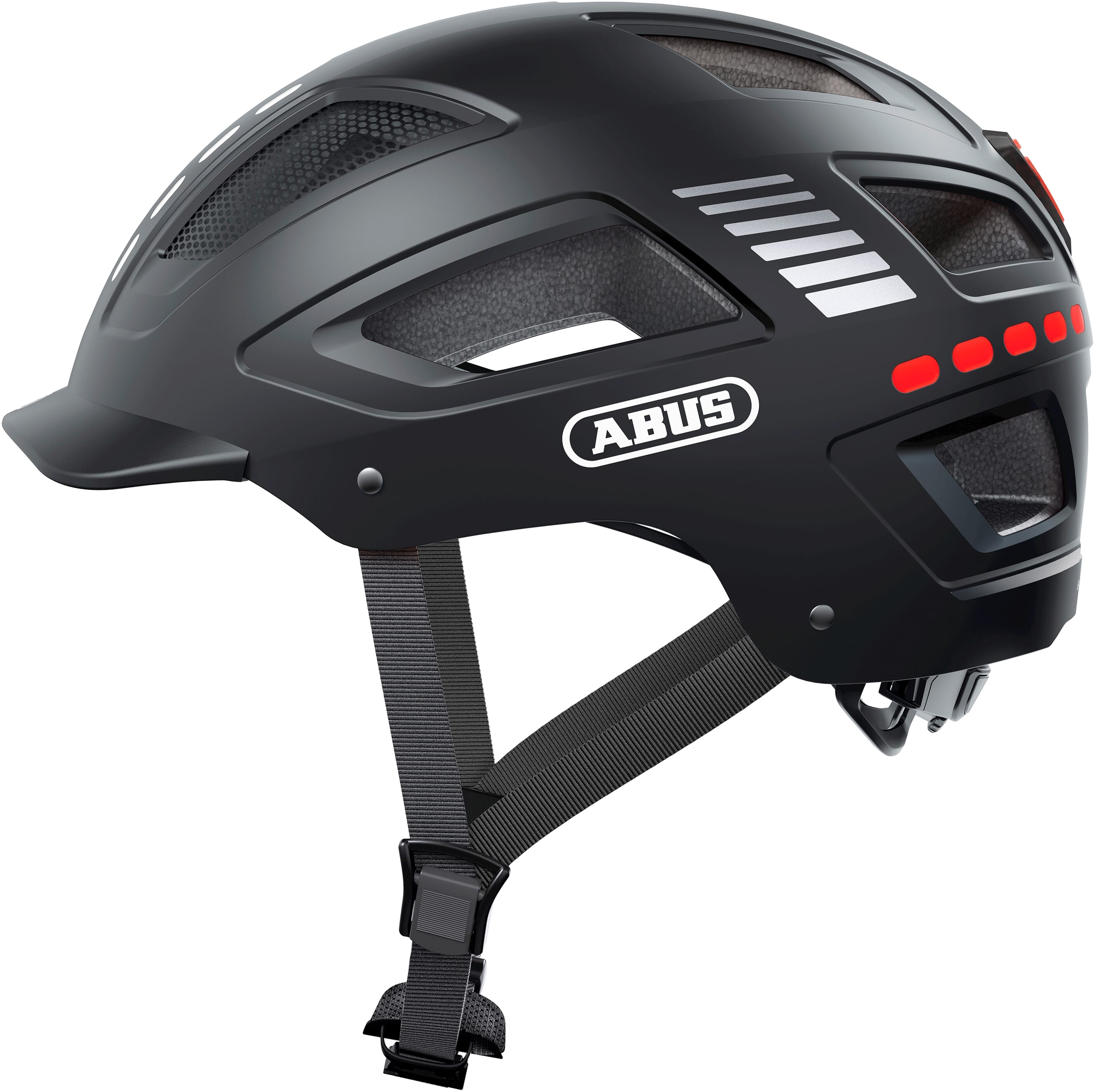 Abus helm hyban 2.0 led signal zwart l 56-61cm afbeelding