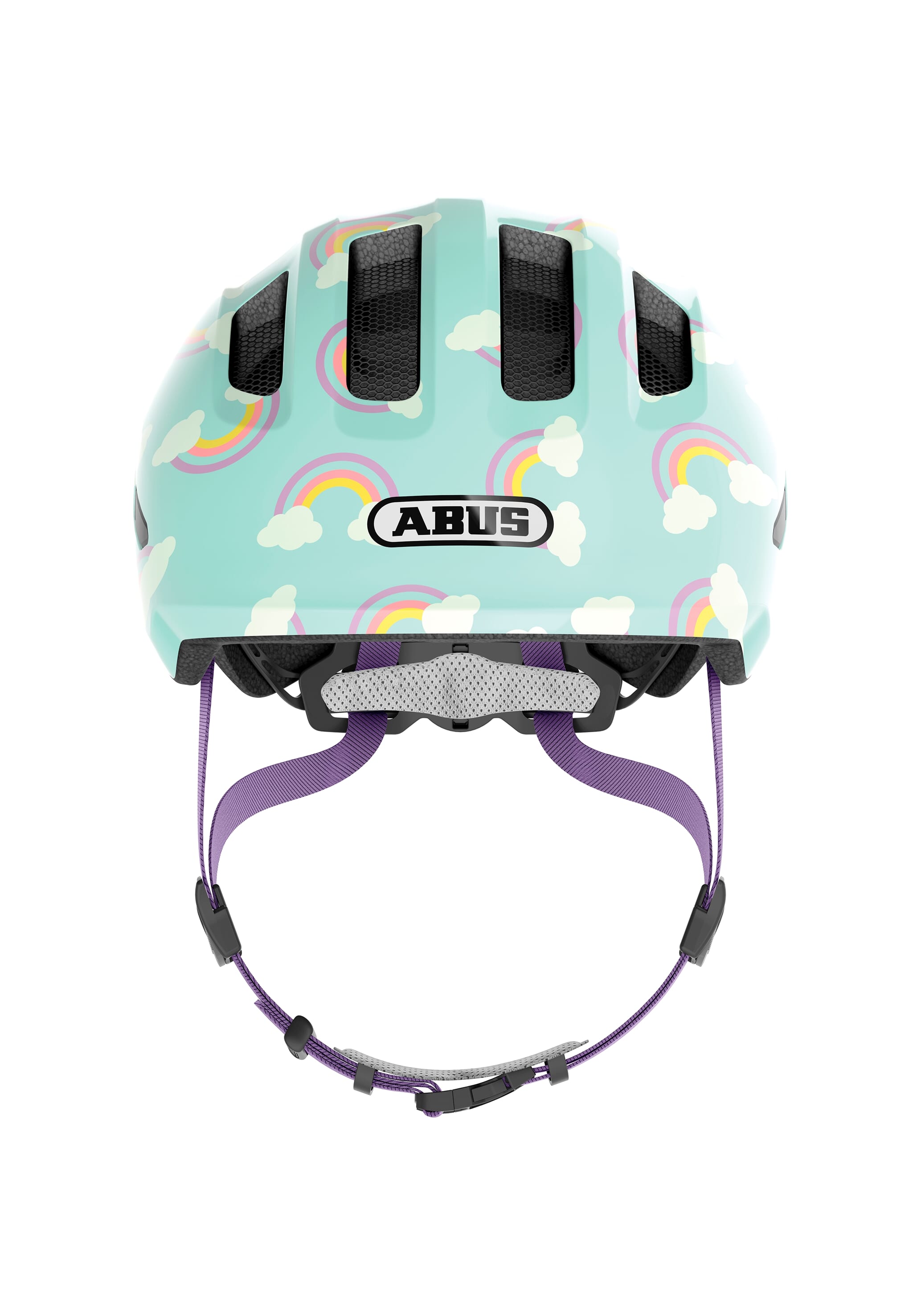 Abus helm smiley 3.0 led blue rainbow m 50-55cm afbeelding