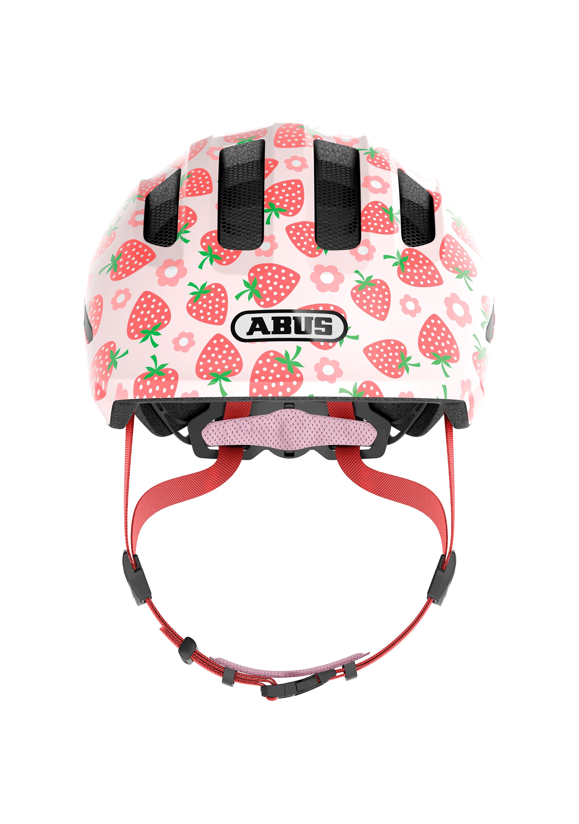 Abus helm smiley 3.0 led rose strawberry s 45-50cm afbeelding