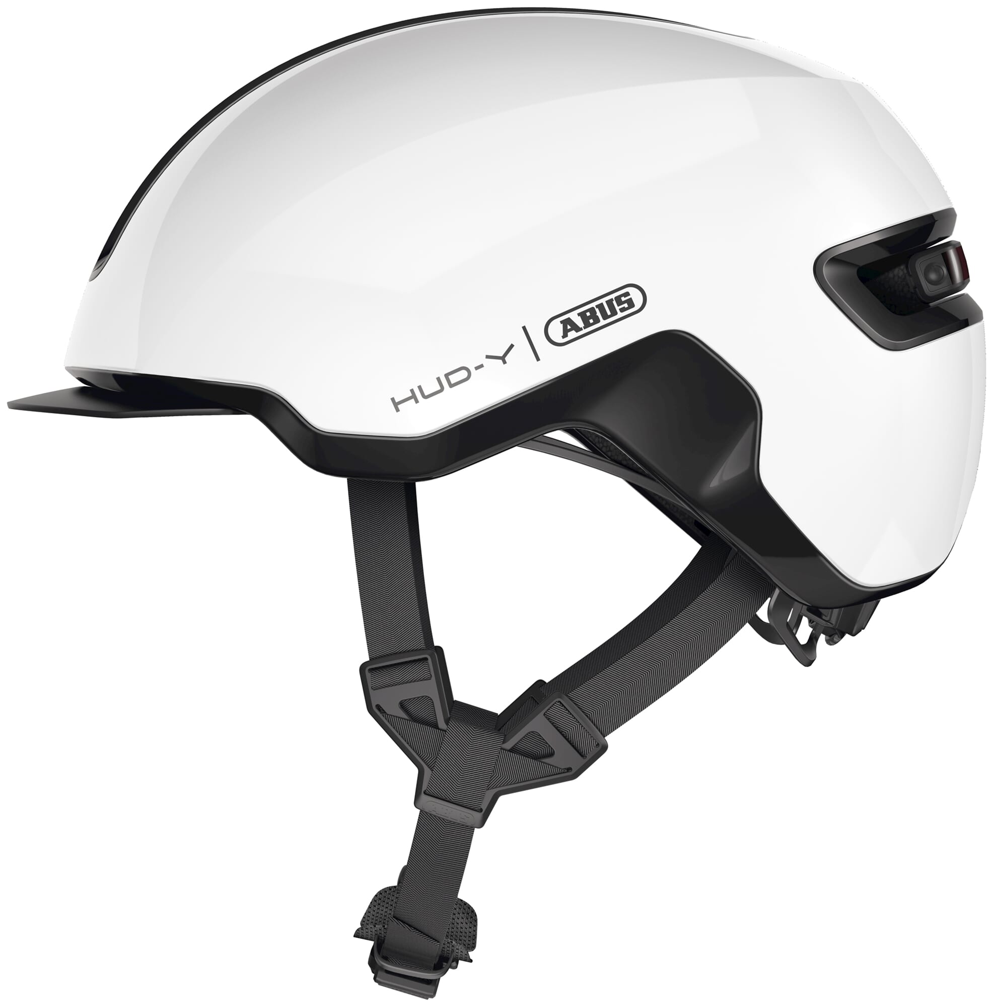 Abus helm hud-y shiny wit m 54-58cm afbeelding