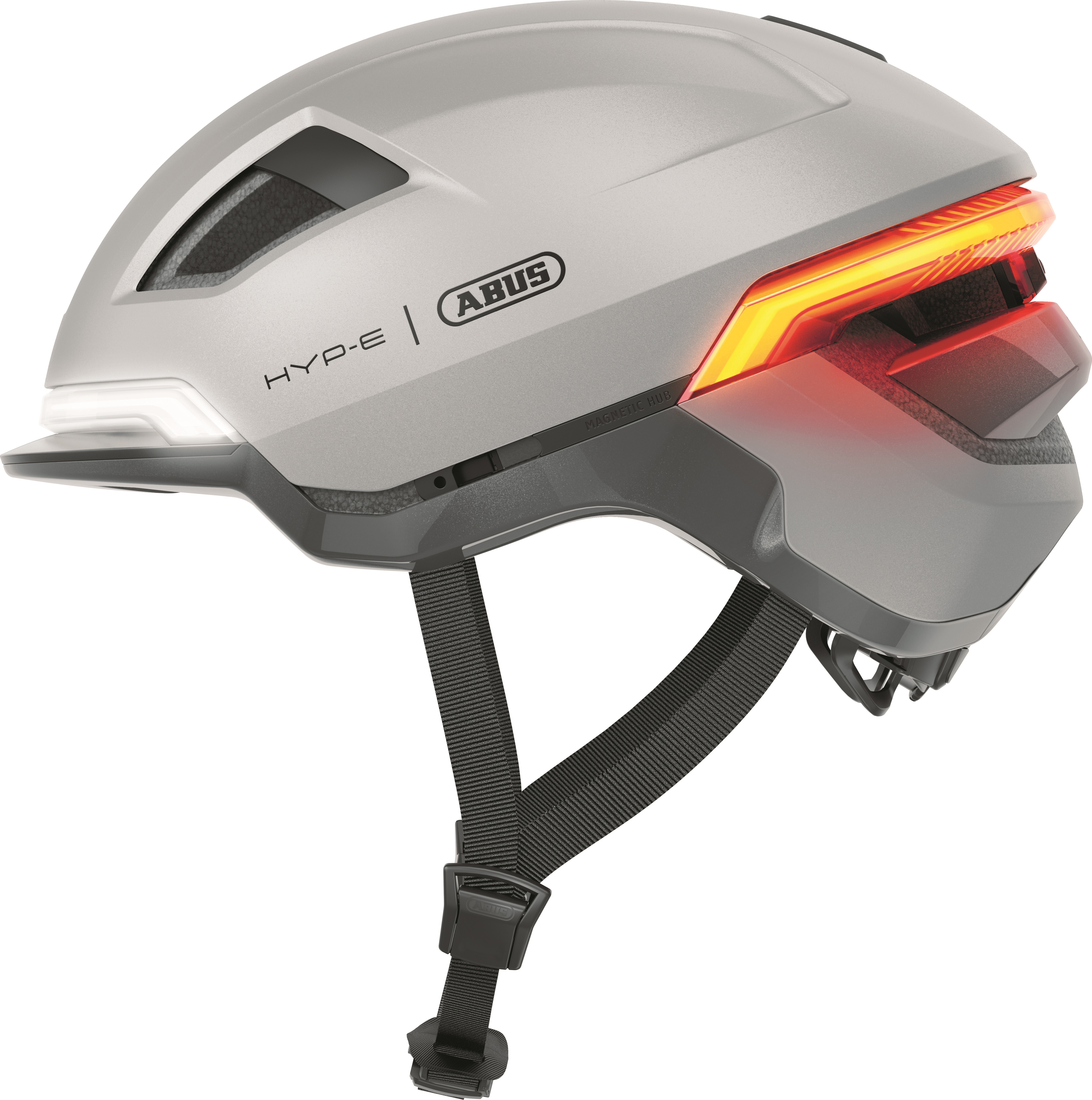 Abus smart helm hyp-e gleam silver s 51-55cm afbeelding