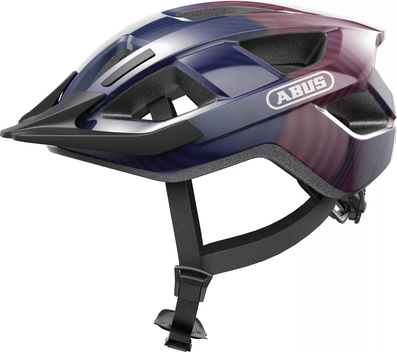 Abus helm aduro 3.0 led purple waves l 58-62cm afbeelding