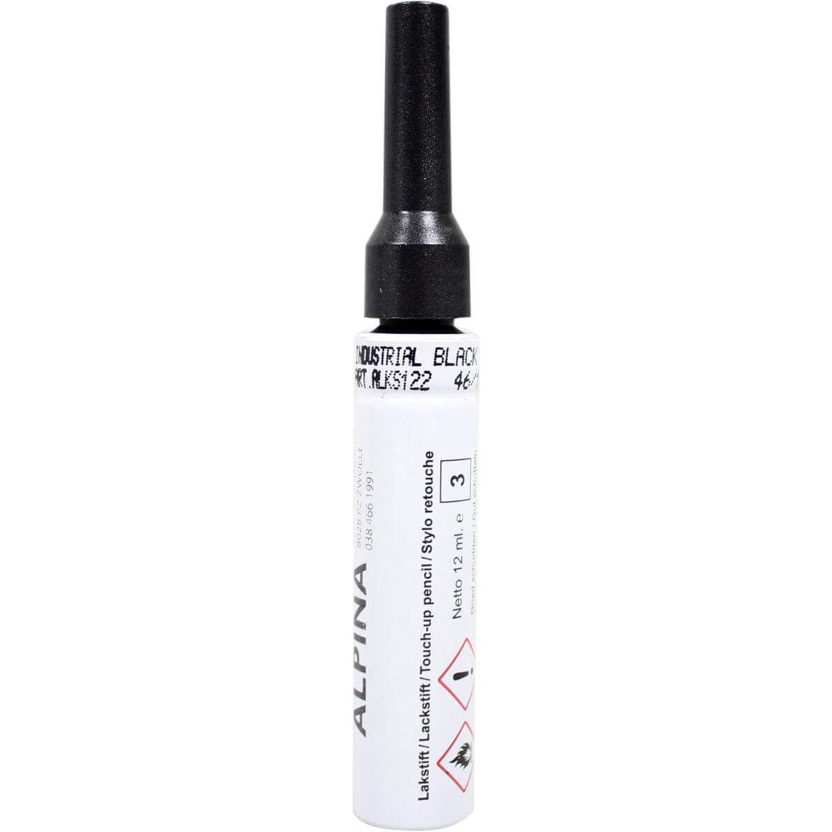 Alpina lakstift industrial black pms10393 afbeelding