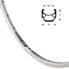 Rigida Ryde velg 28 chrina alu 20mm 36/14