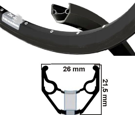 Ryde velg 28 zac421 zwart disc 32/14 afbeelding