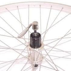 Roland achterwiel 28 uitval cass 8v alu as26 zilver zink spk afbeelding
