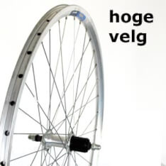 Roland achterwiel 28 vast cass 8v alu v-profil zilver