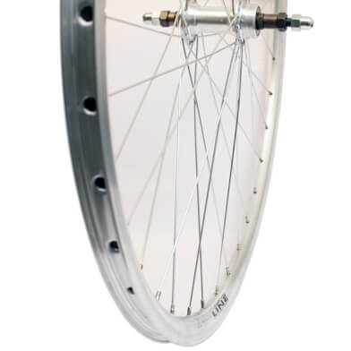 Roland achterwiel 28 vast freewh alu v-profil zilver zink sp