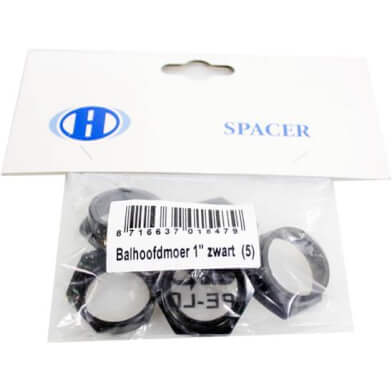 balhoofd bovenmoer 1 inch zwart (5) afbeelding