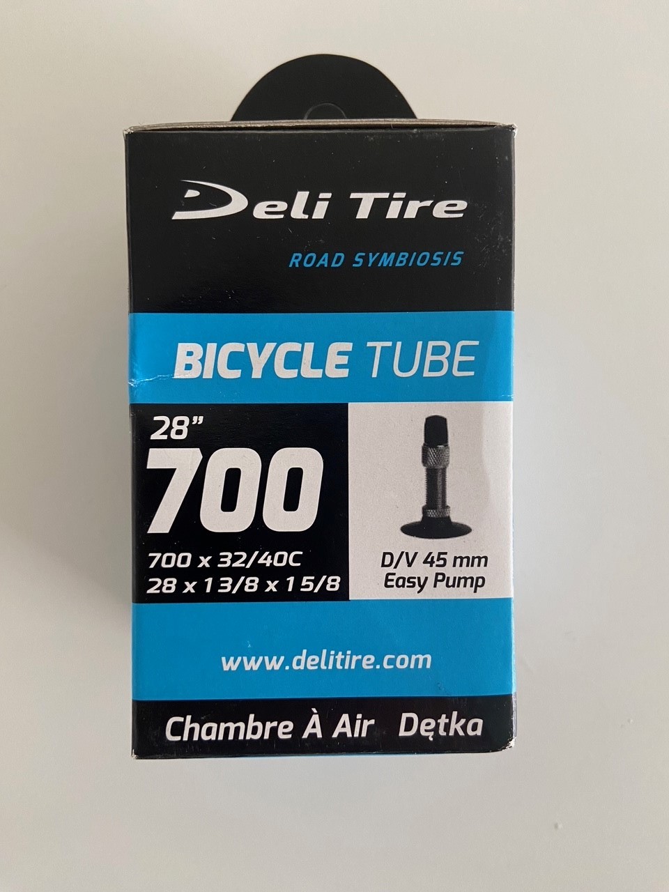 Deli Tire binnenband dv17 28 inch 28x1 5/8x1 3/8 37/42-622 45 mm