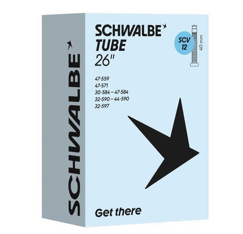 Schwalbe binnenband scv12 26 inch 30/47-559/597 clik valve 40mm afbeelding