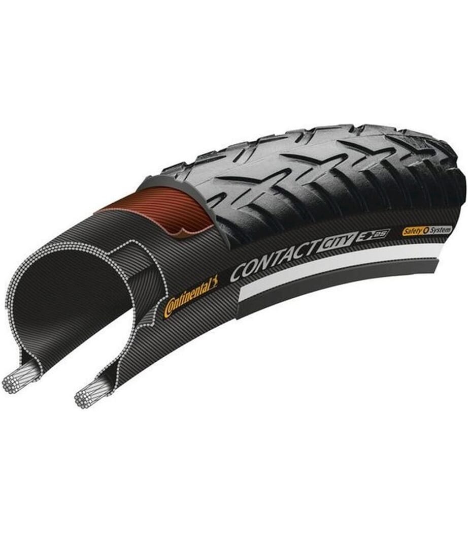 CONTINENTAL buitenband contact city 28 x 1.40 zwart reflectie