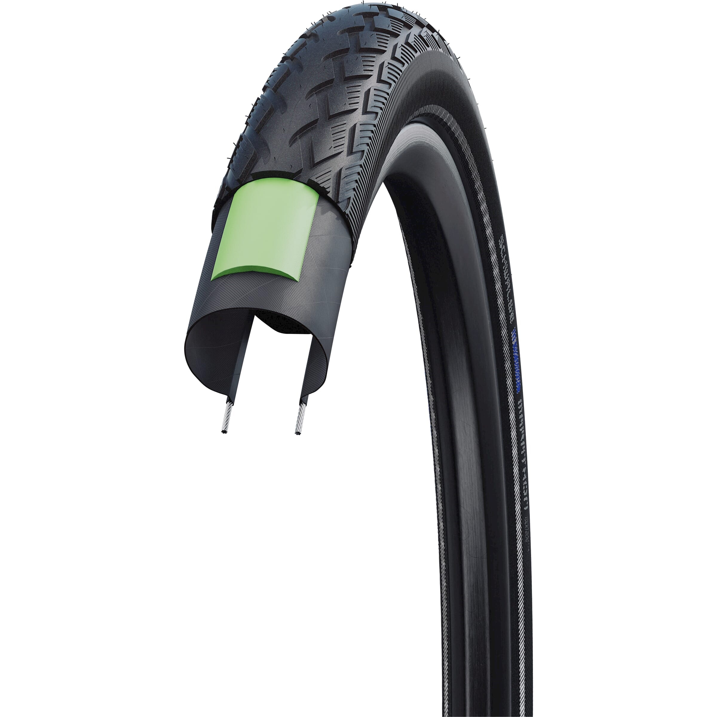 Schwalbe marathon green guard 55-622(28x2.15) zwart reflex