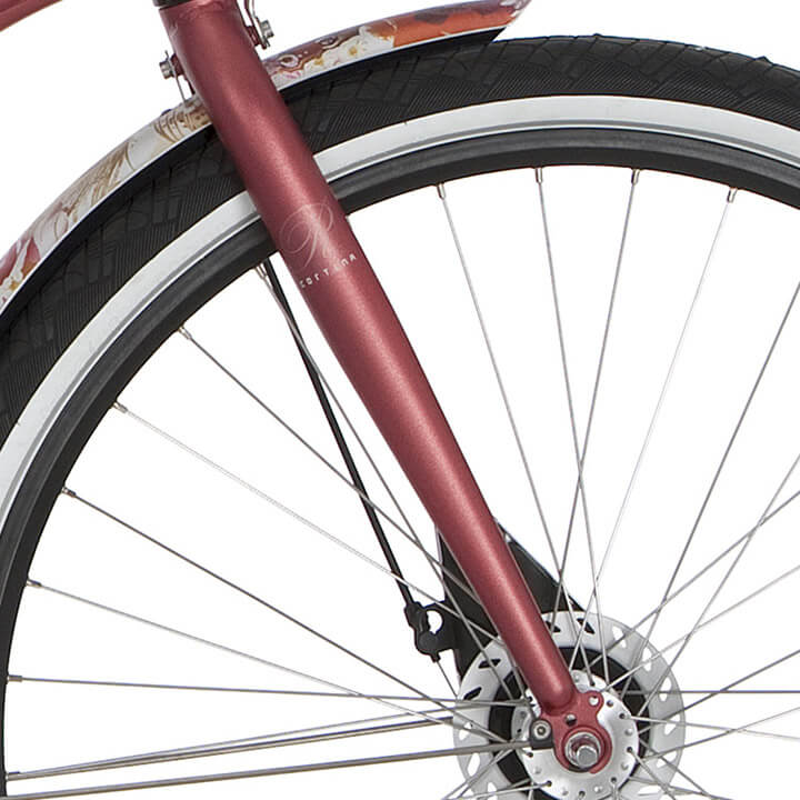 Cortina voorvork roots red metallic matt