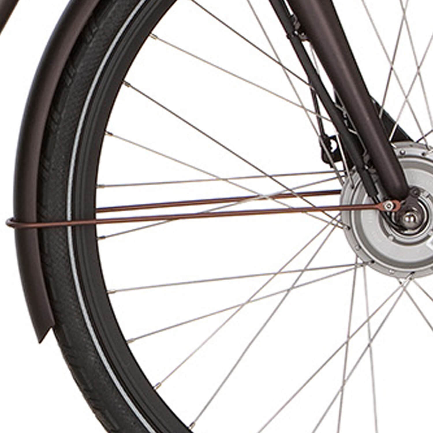 Cortina spatbordstang voor 28 e-yoya matt sparkle brown