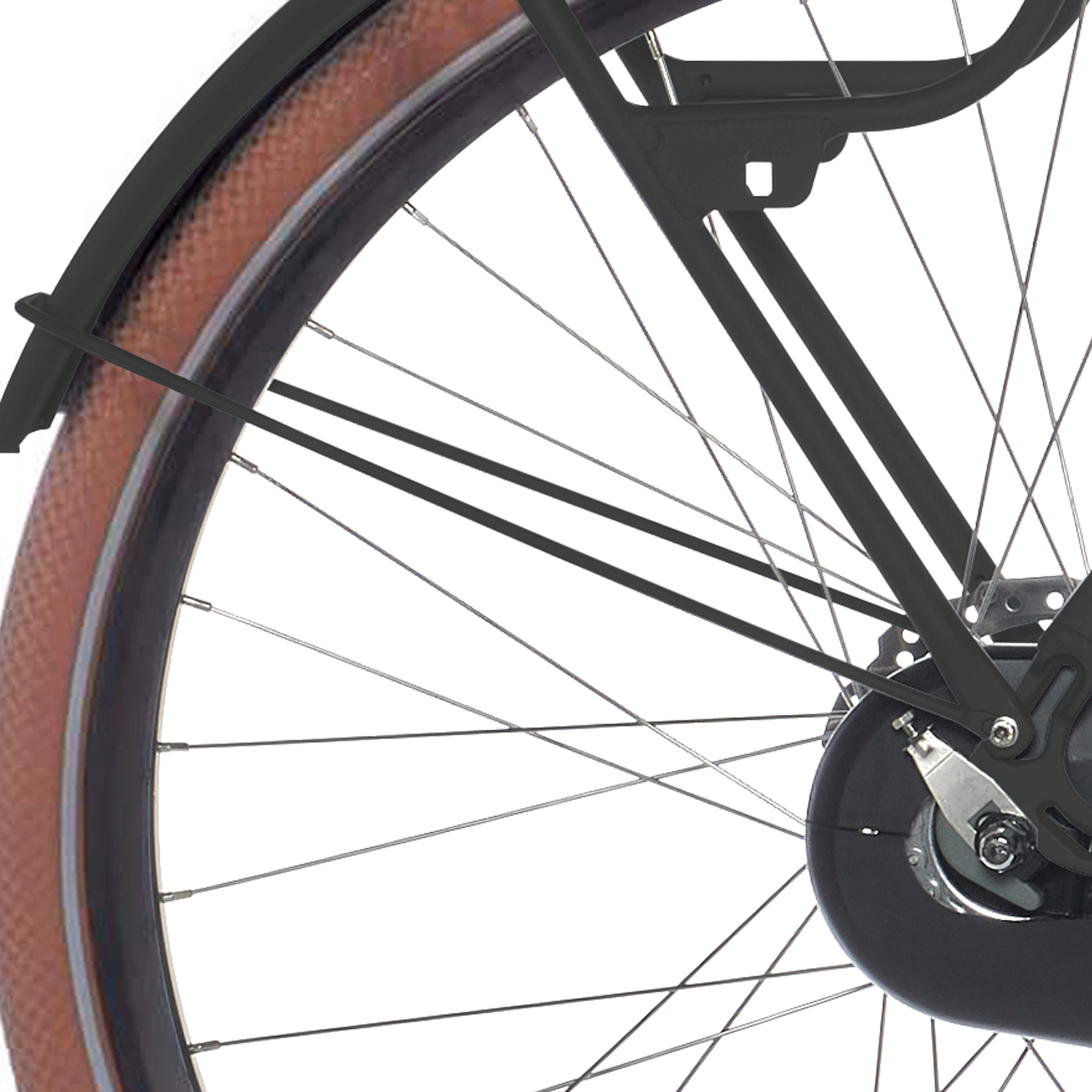 Cortina spatbordstang achter 28 e-foss arrant black matt afbeelding