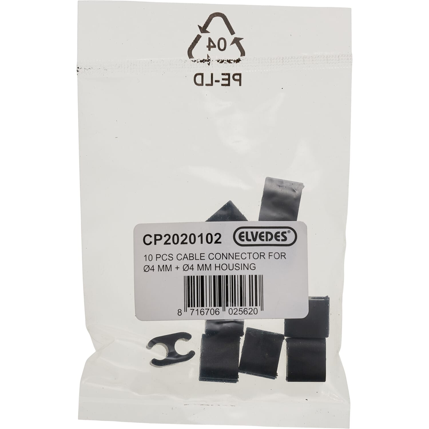 Elvedes kabelclip duo 4,1 - 4,1mm zak (10) afbeelding