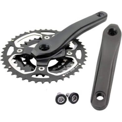Lasco fm628 crankset alu / cnc bsa 44/32/22 -1 mm / 170 mm mat zwart afbeelding