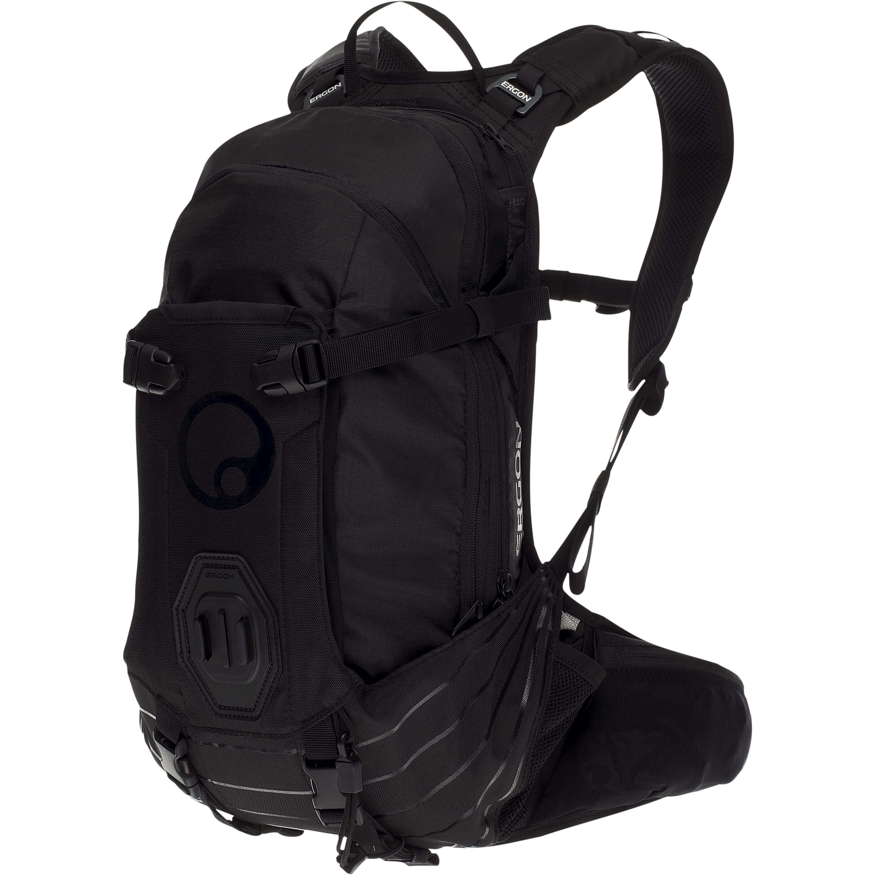 Ergon ba2 zwart - compacte allmountain rugzak voor actiecamera&apos;s, verstelbaar draagsysteem, 10l capaciteit
