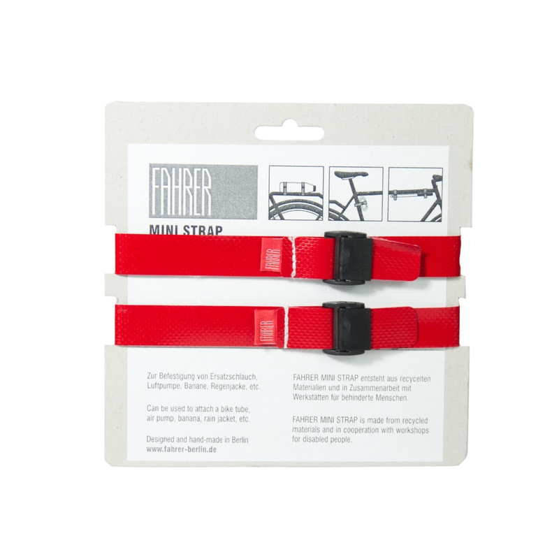 Fahrer cargo mini strap m 35x2cm rood (2 stuks) afbeelding