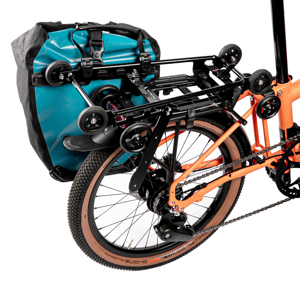 Fahrer achterdrager verlenger topcarrier brompton zwart afbeelding