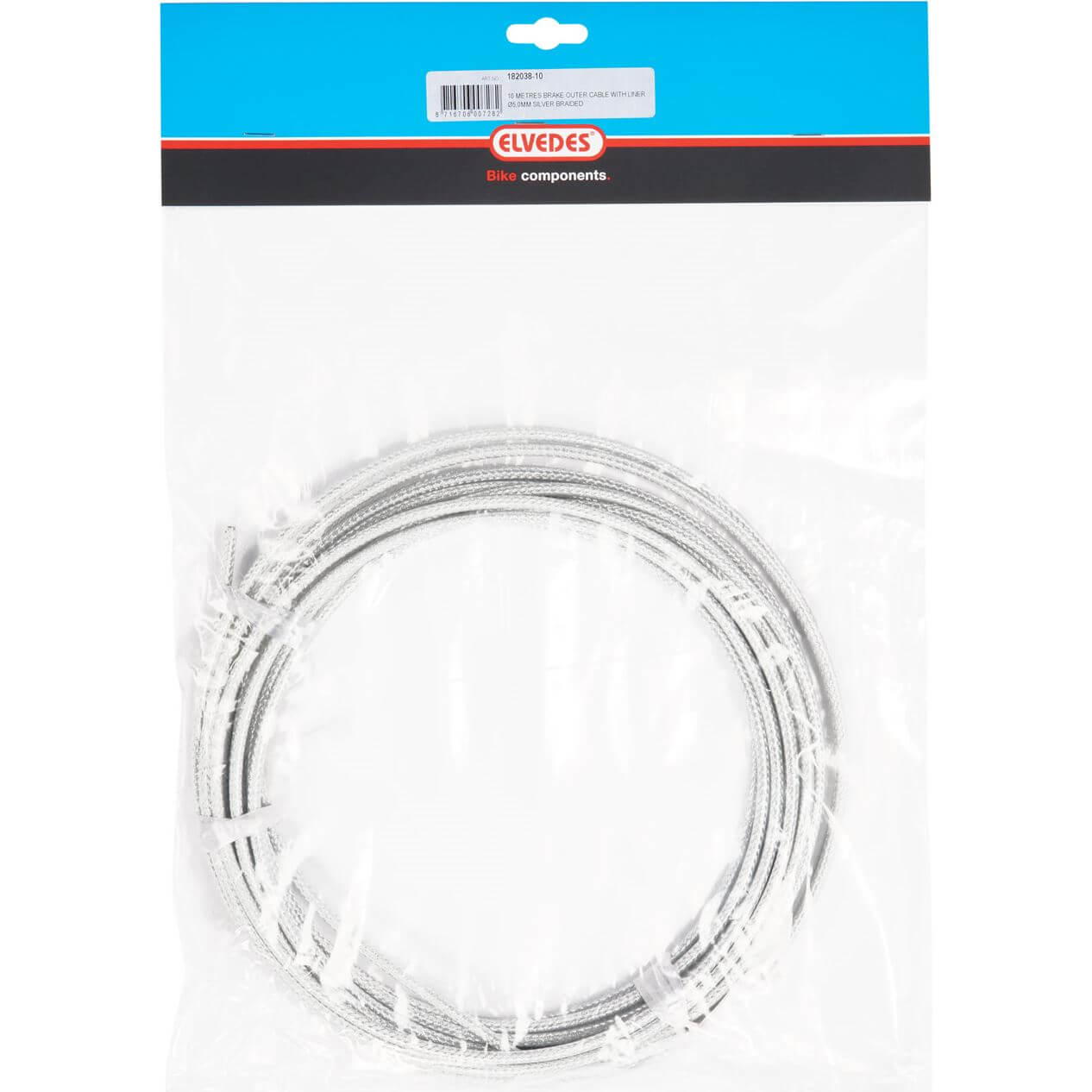 Elvedes rem buitenk 5mm zilver (10m) gevlochten 182038-10 afbeelding
