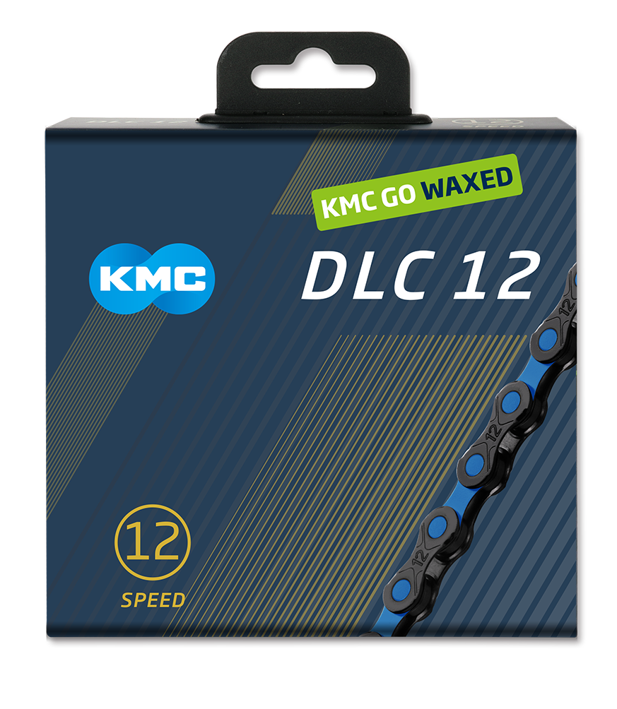 KMC ketting dlc12 black/blue 126s waxed afbeelding