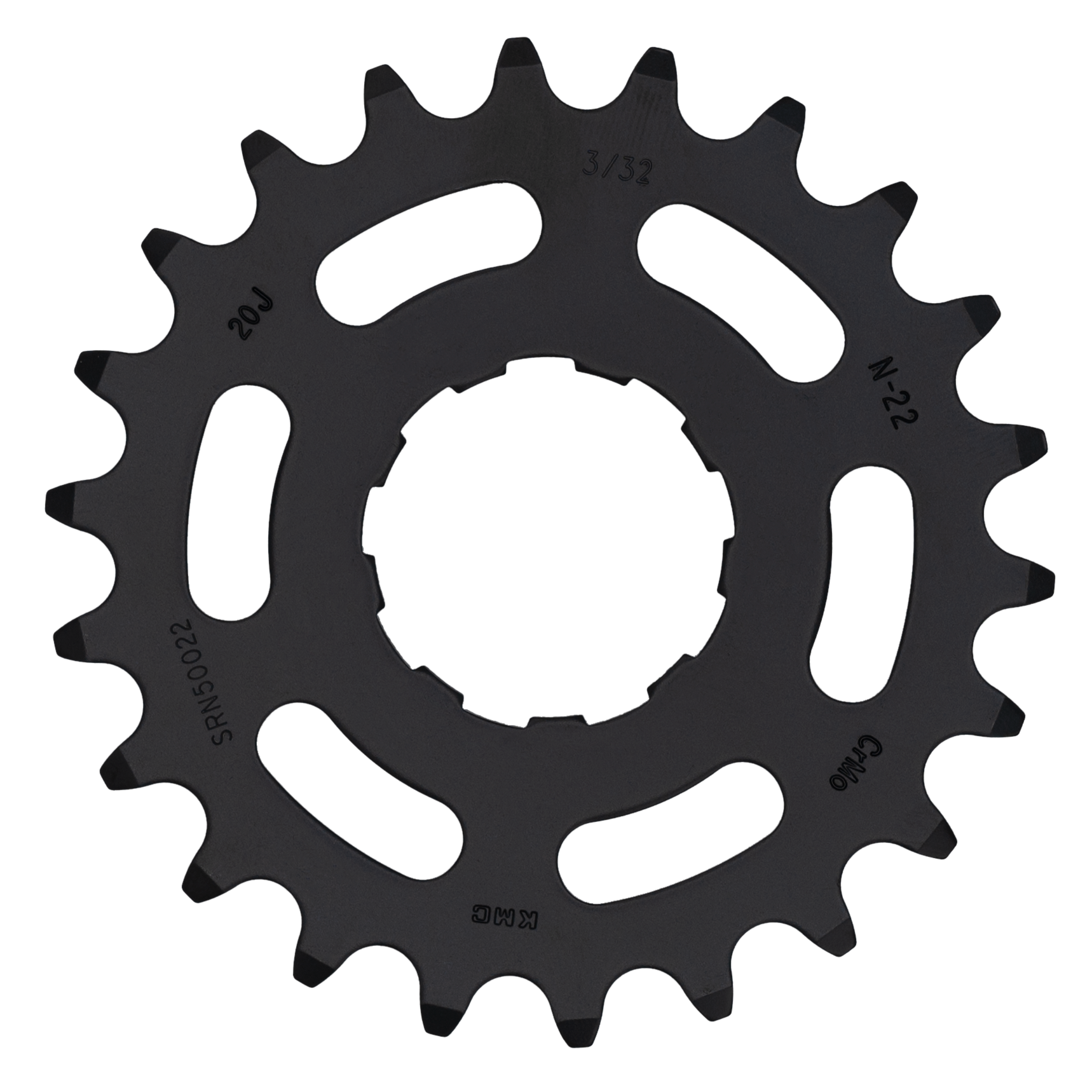 KMC tandwiel 22t zwart (chromoly) afbeelding