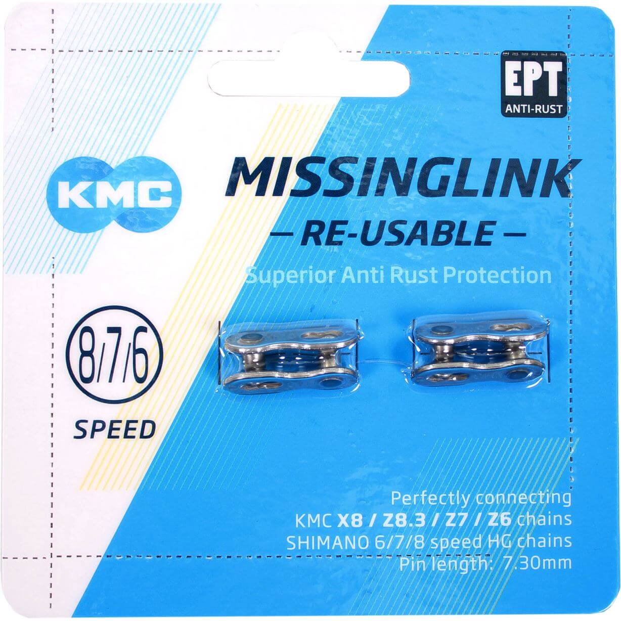 KMC missinglink 7/8r ept fietsslot 7,3mm zilver afbeelding
