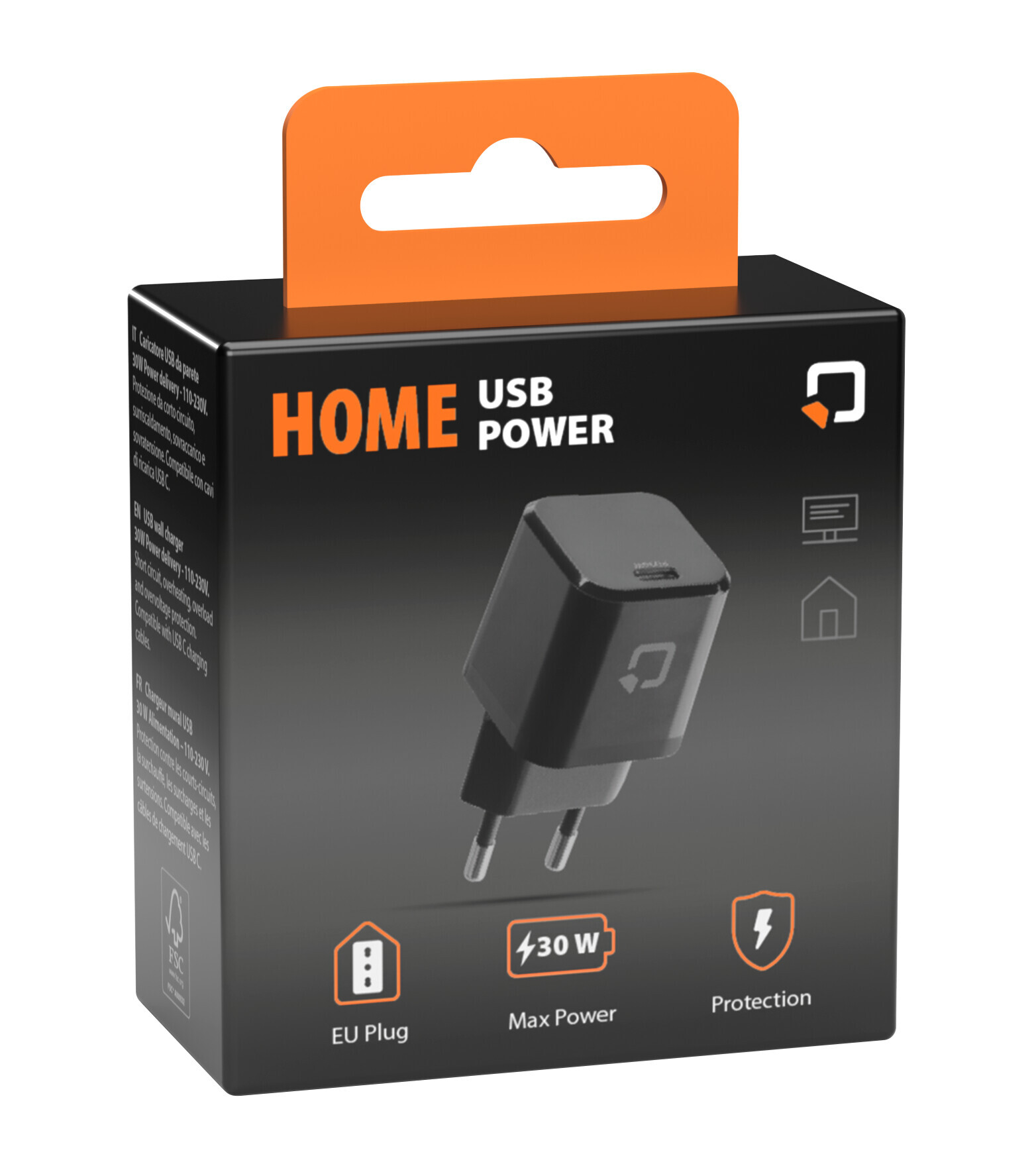 Optiline home usb-c charger - pd - 30w - 110/230v afbeelding