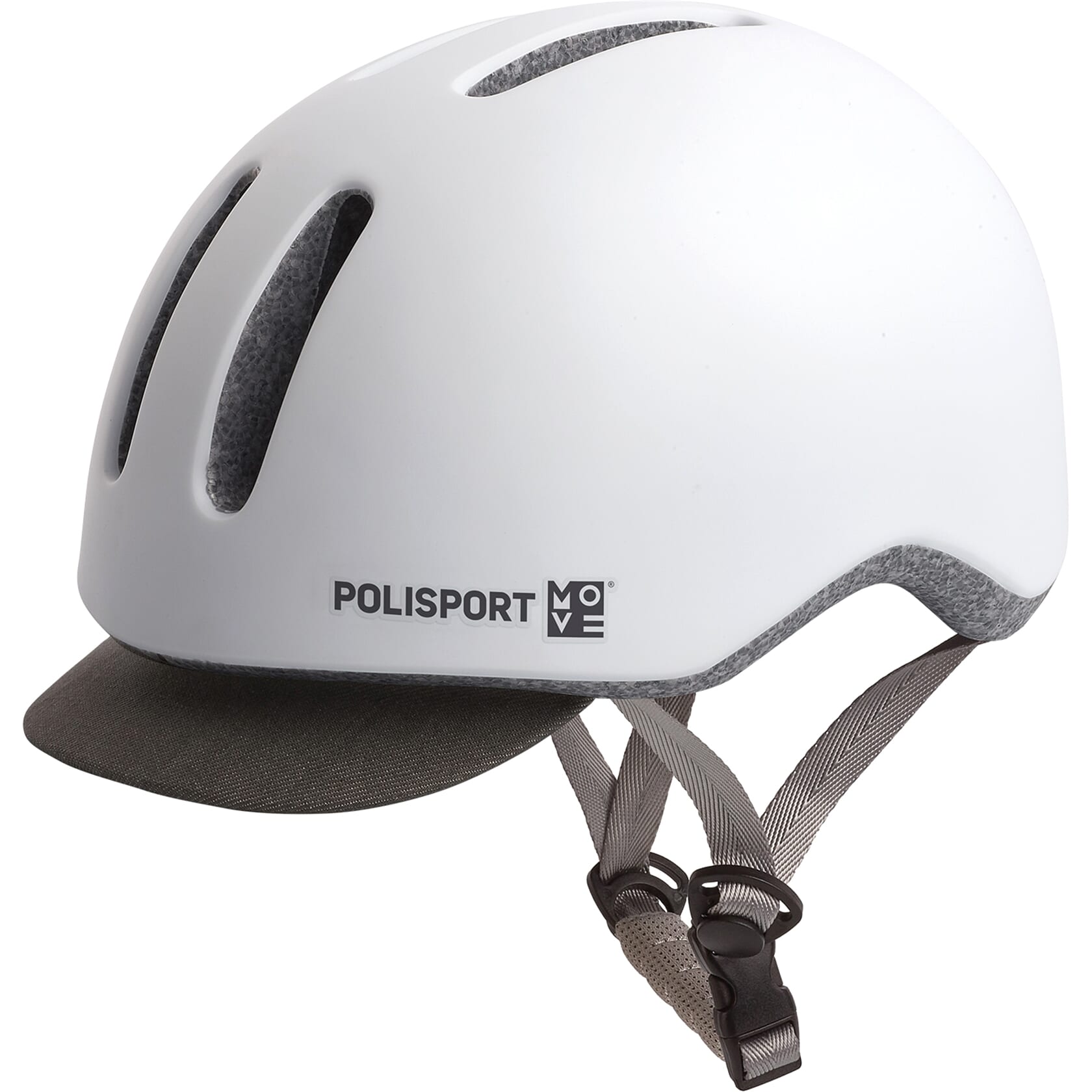 Polisport helm commuter mat wit/grijs l 58-61cm afbeelding