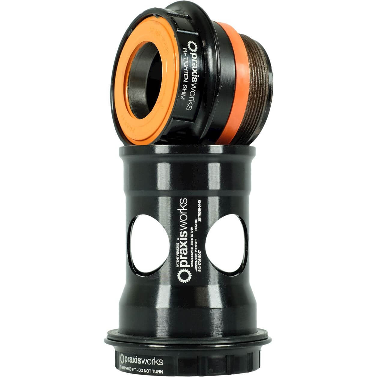 Praxis trapas adapter m24 bb30 pf30 mtb 73mm afbeelding