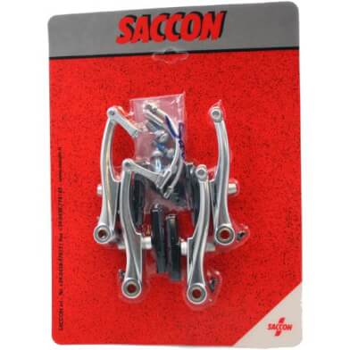 Saccon v-brake set voor + achter zilver afbeelding