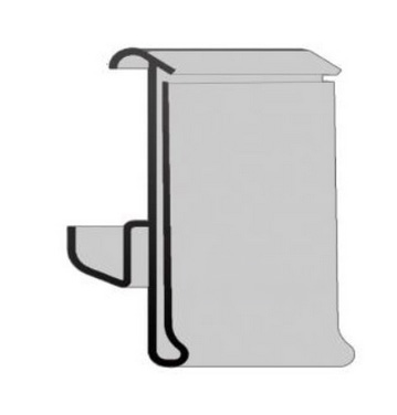 Prijsrail B 988 H40 (voor 1000 legborden) transparant afbeelding