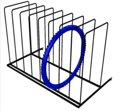 Bandenvak B.1000mm in Ral 9005 afbeelding