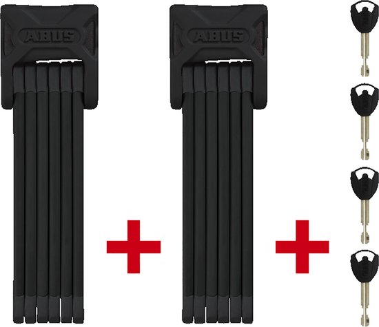 Abus vouwslot bordo big 6000/90 zwart - 120 cm - fietsbeveiliging