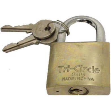 Tricircle Tri-circle hangslot 32mm grijs sleutelslot afbeelding