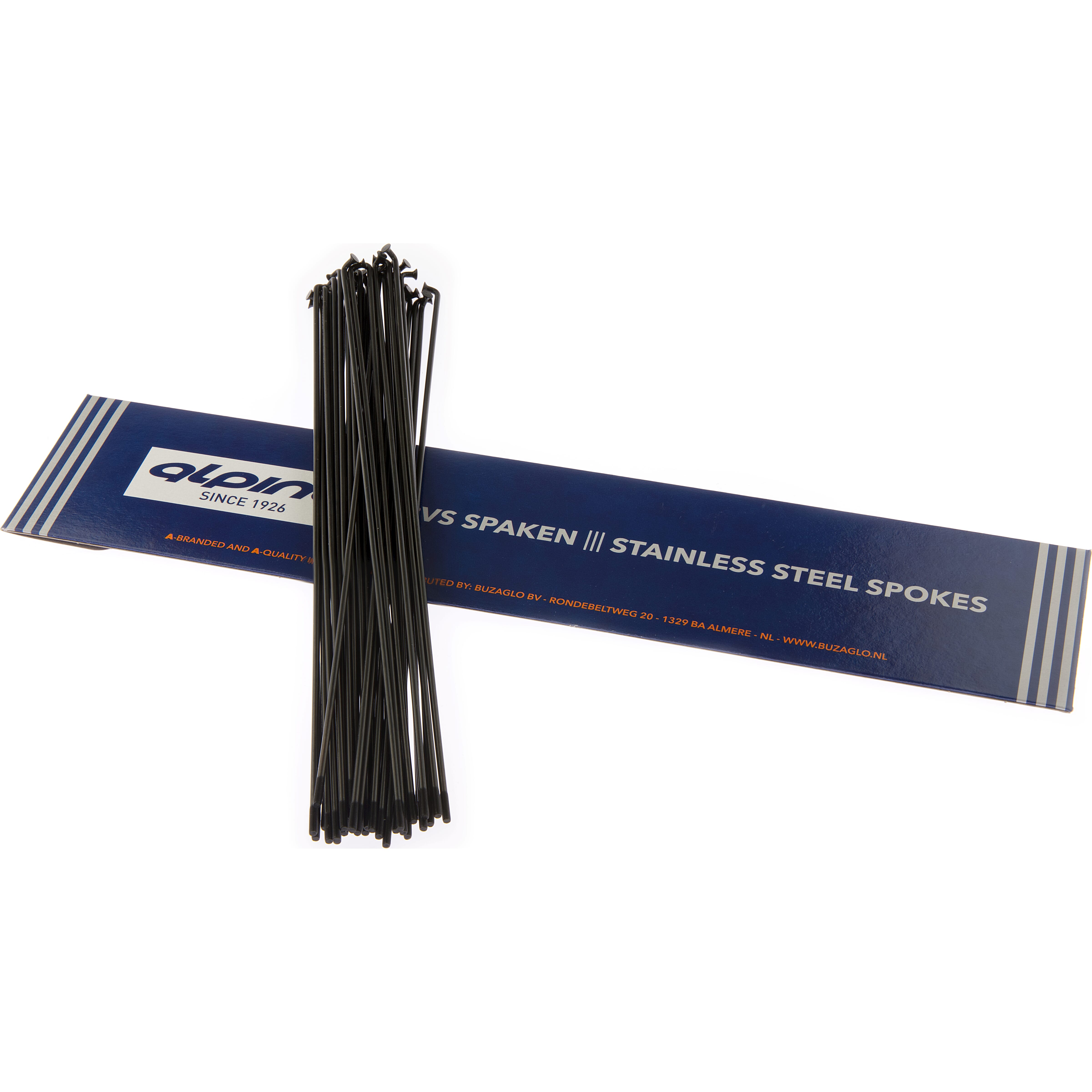 Alpina spaken 13g (2,34mm) 268mm rvs zwart (p36) afbeelding