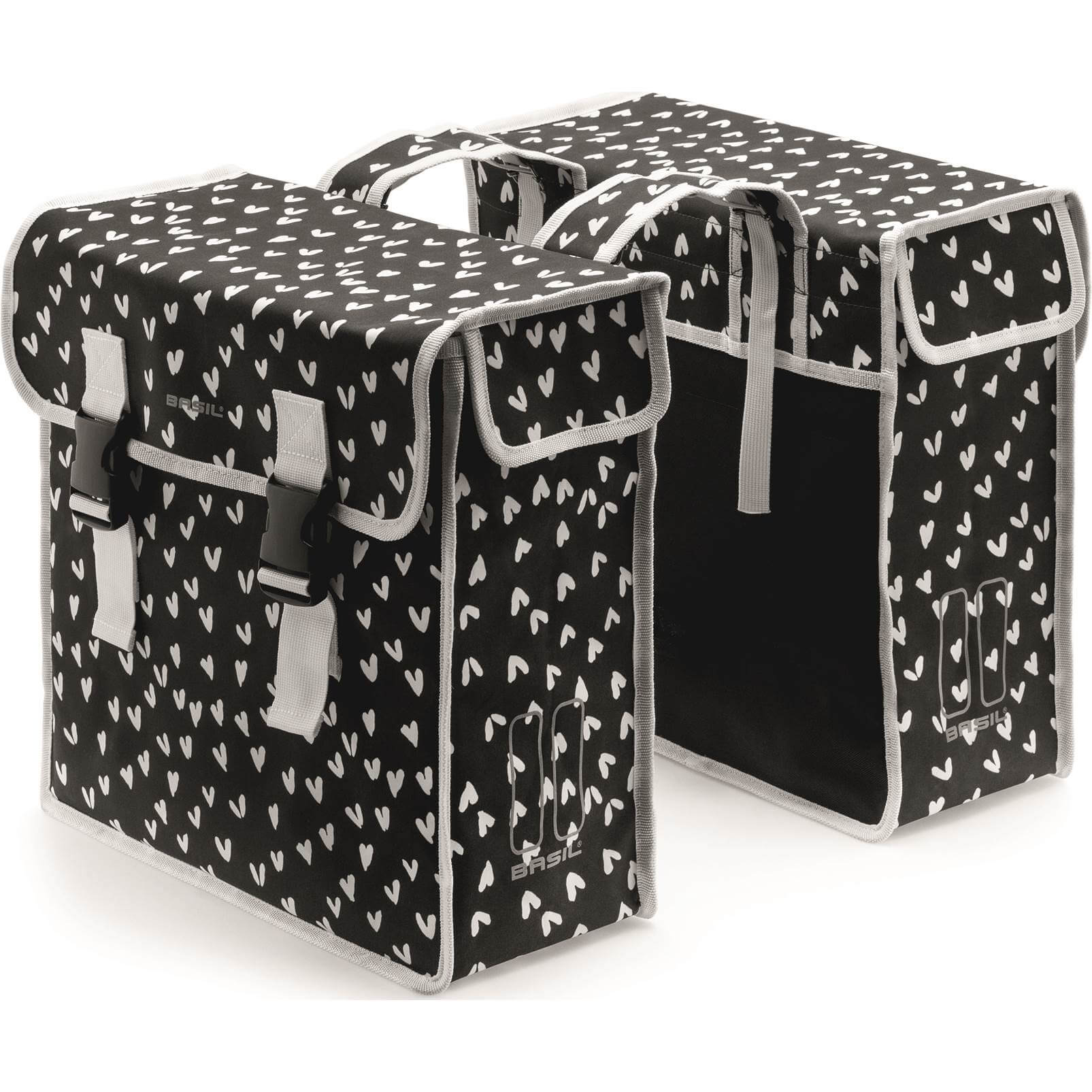 Basil mara xl double bag - dubbele fietstas dames/heren - 35l - multicolor afbeelding