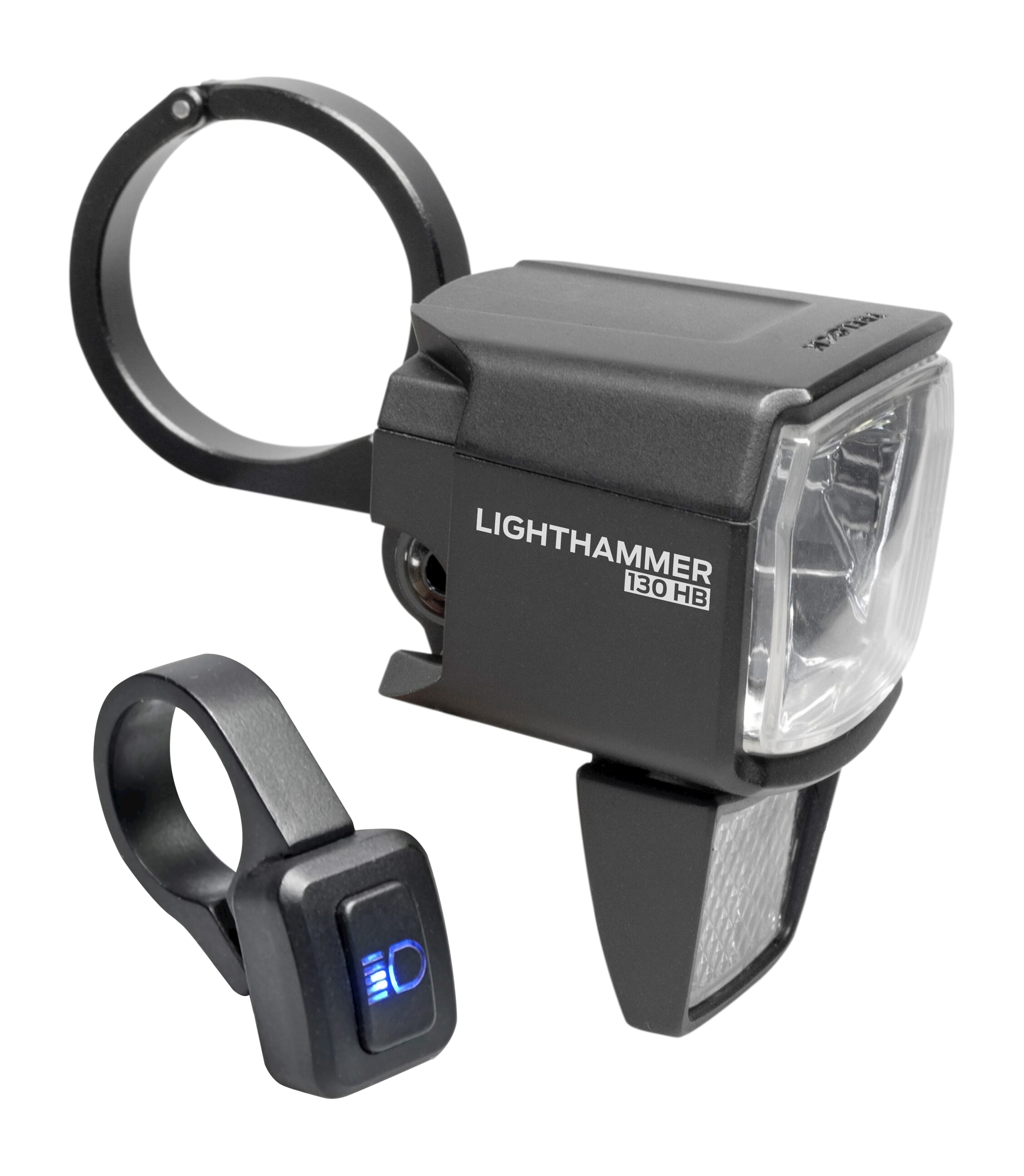 Trelock koplamp lighthammer ls 930-hb e-b 12v dc 130 lux afbeelding