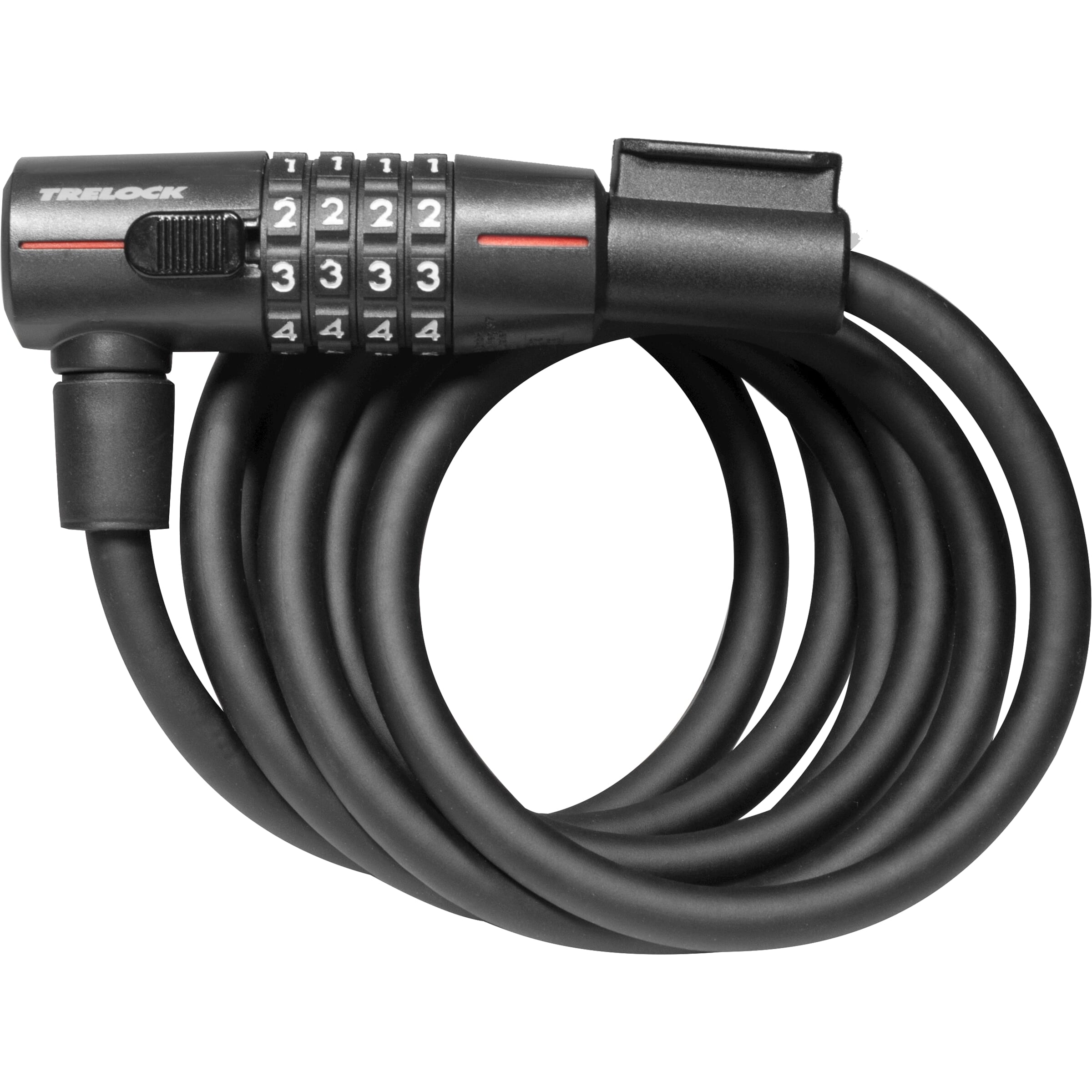 Trelock sk 210 c180/10 - flexibel kabelslot, 180 cm, zwart