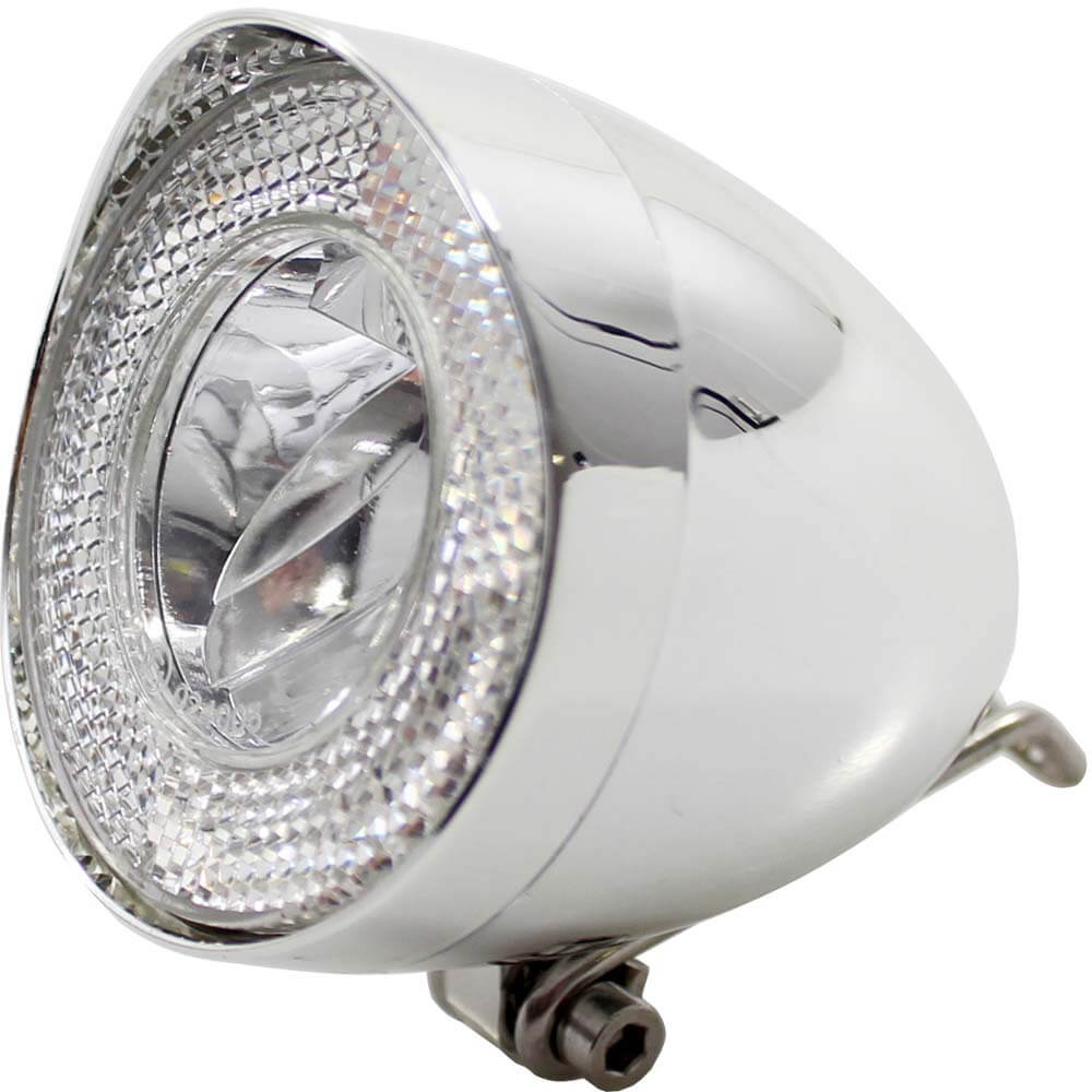 Union koplamp un-4930 retro dynamo 40 lux chroom afbeelding