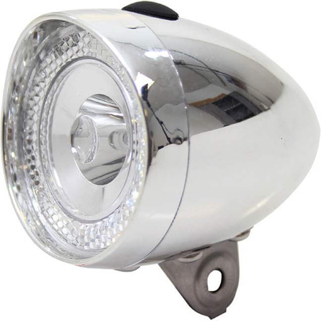 Union koplamp un-4955 retro mini batterij chroom op kaart